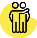 ikona przedstawiająca dwie osoby obejmujące się